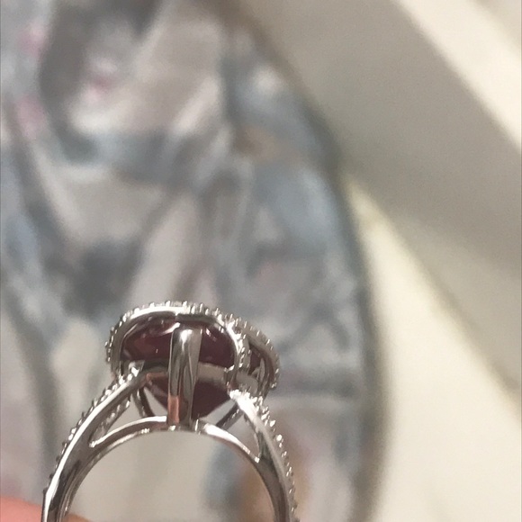 Sterling Silver (925) Heart Cocktail Ring-Size 7.5 - Picture 4 of 4